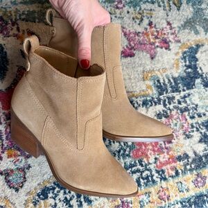 Women's Tan Suede Ankle Boots
